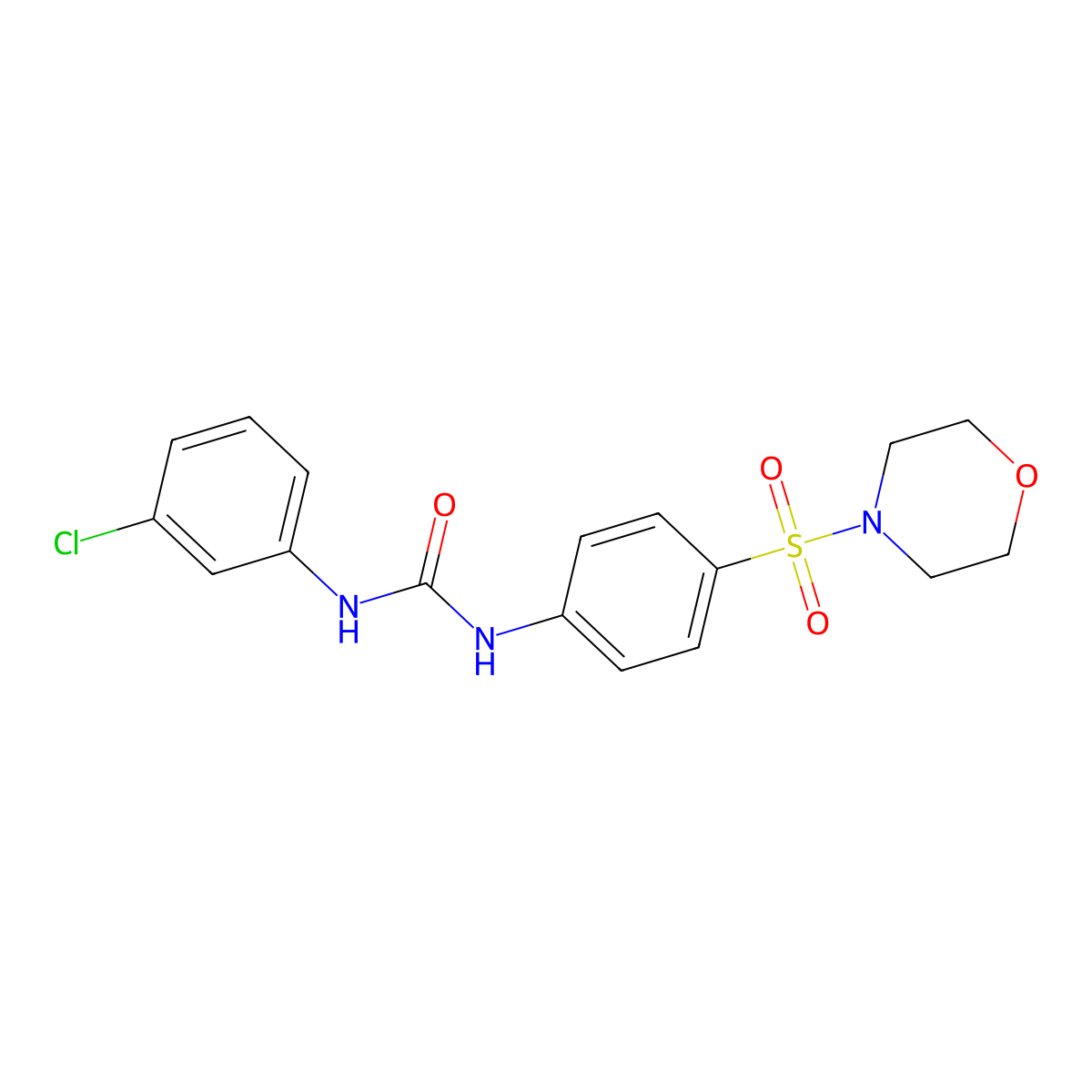 N-(3-chlorophenyl)-N'-[4-(4-morpholinylsulfonyl)phenyl]urea molecular structure, CAS 712318-58-6