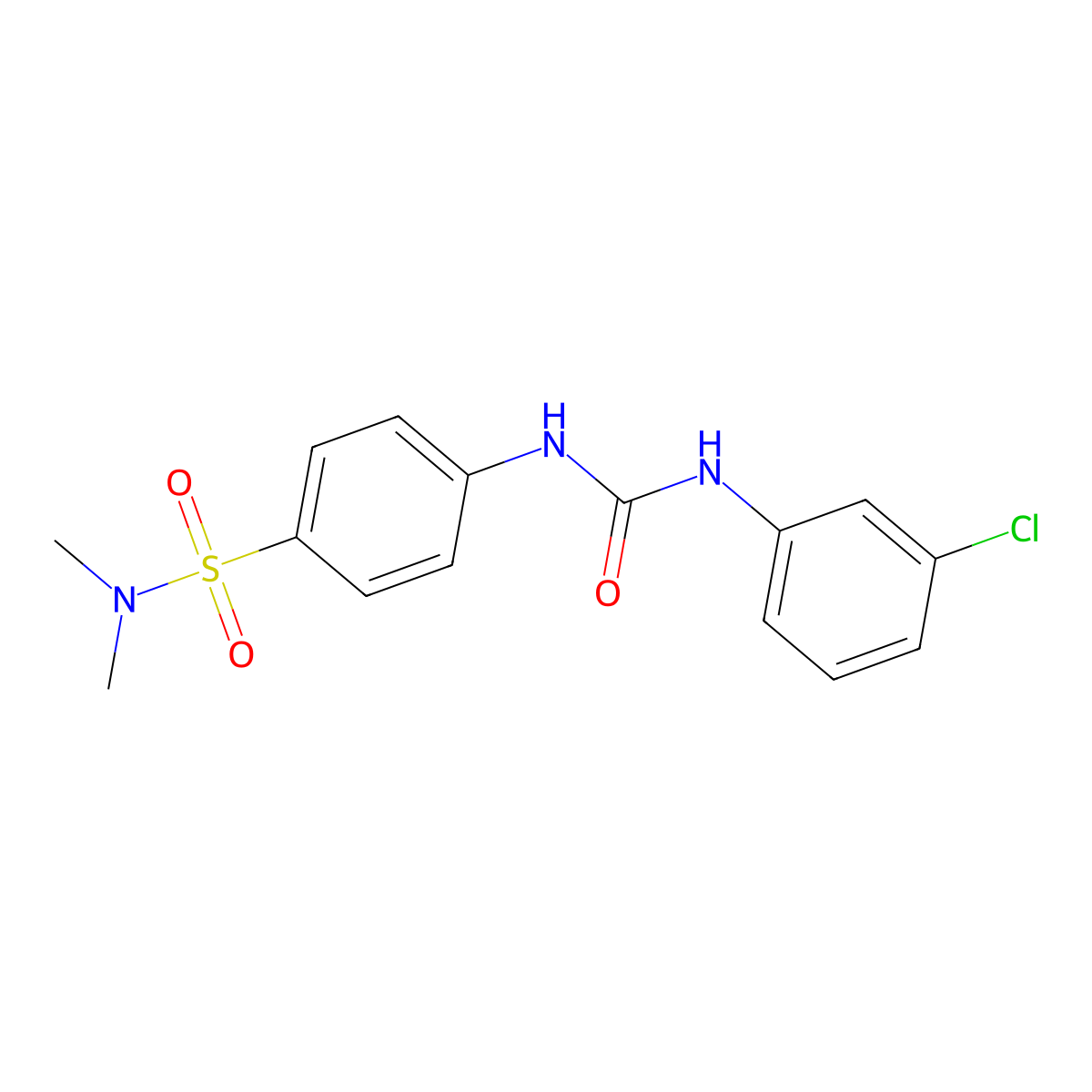 1-(3-Chlorophenyl)-3-[4-(dimethylsulfamoyl)phenyl]urea molecular structure, CAS 712318-60-0
