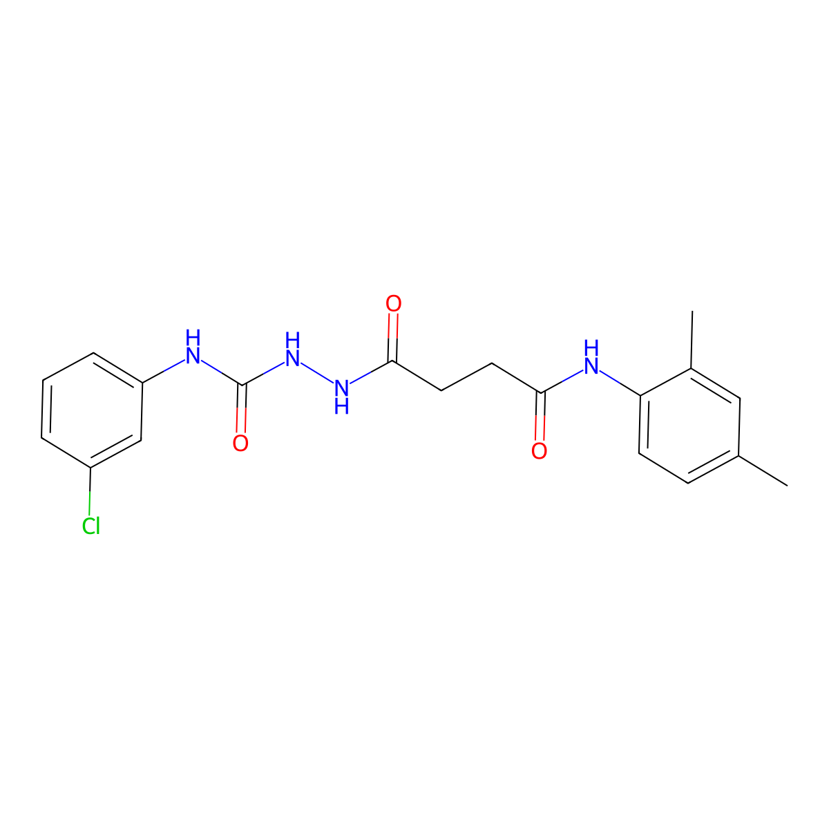 N-(3-chlorophenyl)-2-{4-[(2,4-dimethylphenyl)amino]-4-oxobutanoyl}hydrazinecarboxamide molecular structure, CAS 712318-65-5