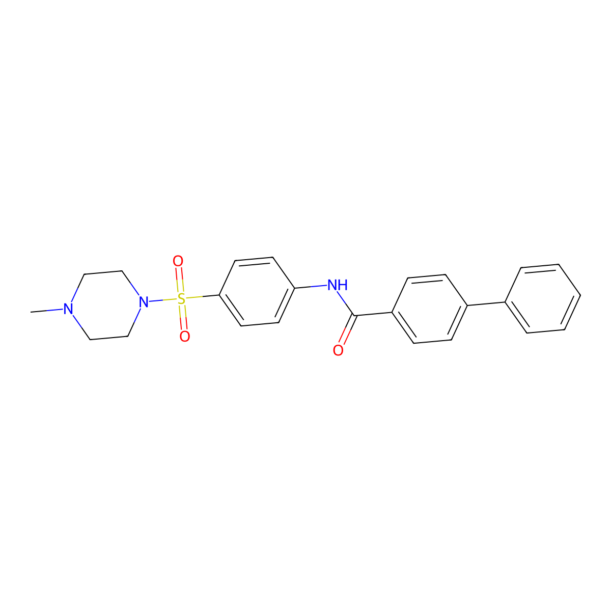 N-[4-(4-methylpiperazin-1-yl)sulfonylphenyl]-4-phenylbenzamide molecular structure, CAS 712318-68-8
