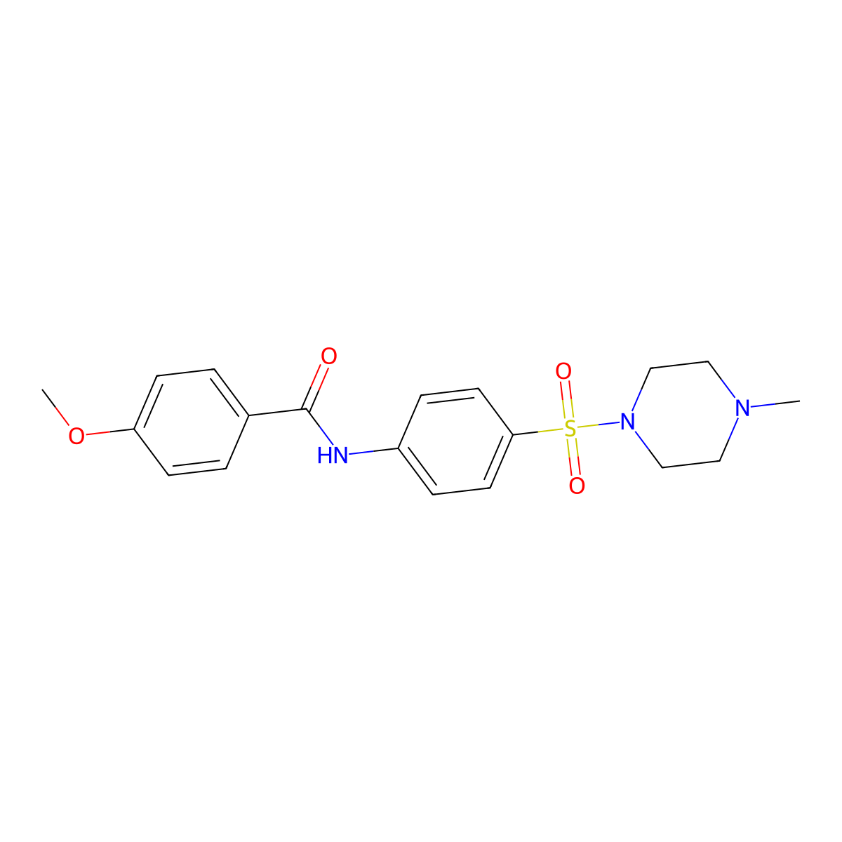 4-methoxy-N-{4-[(4-methyl-1-piperazinyl)sulfonyl]phenyl}benzamide molecular structure, CAS 712318-76-8