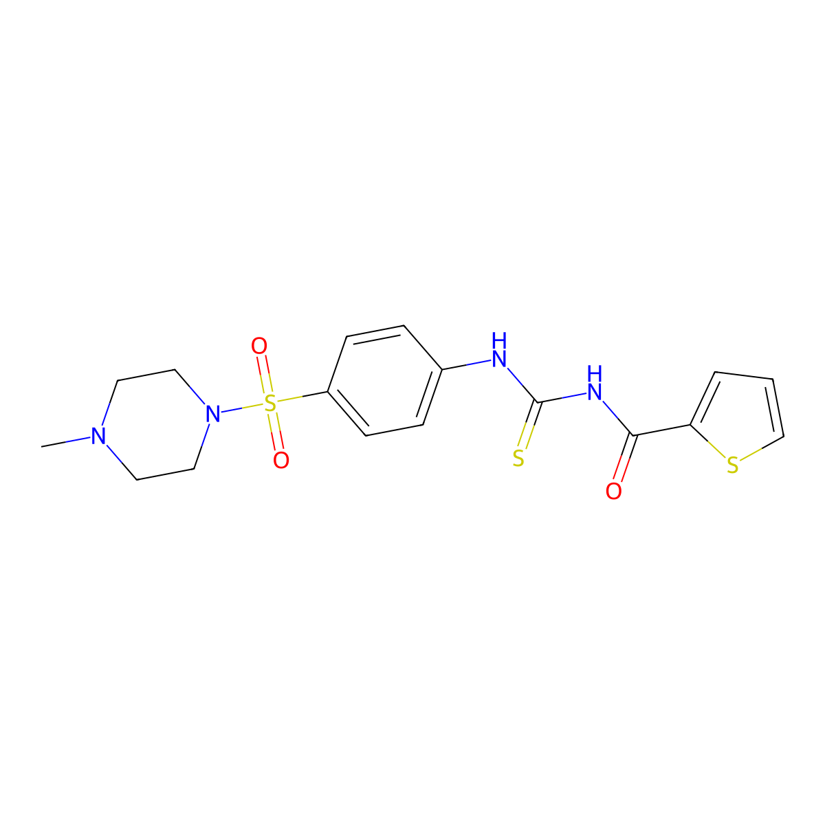 N-[[4-(4-methylpiperazin-1-yl)sulfonylphenyl]carbamothioyl]thiophene-2-carboxamide molecular structure, CAS 712318-80-4