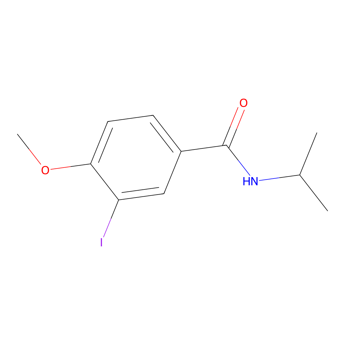 3-iodo-N-isopropyl-4-methoxybenzamide molecular structure, CAS 712318-82-6