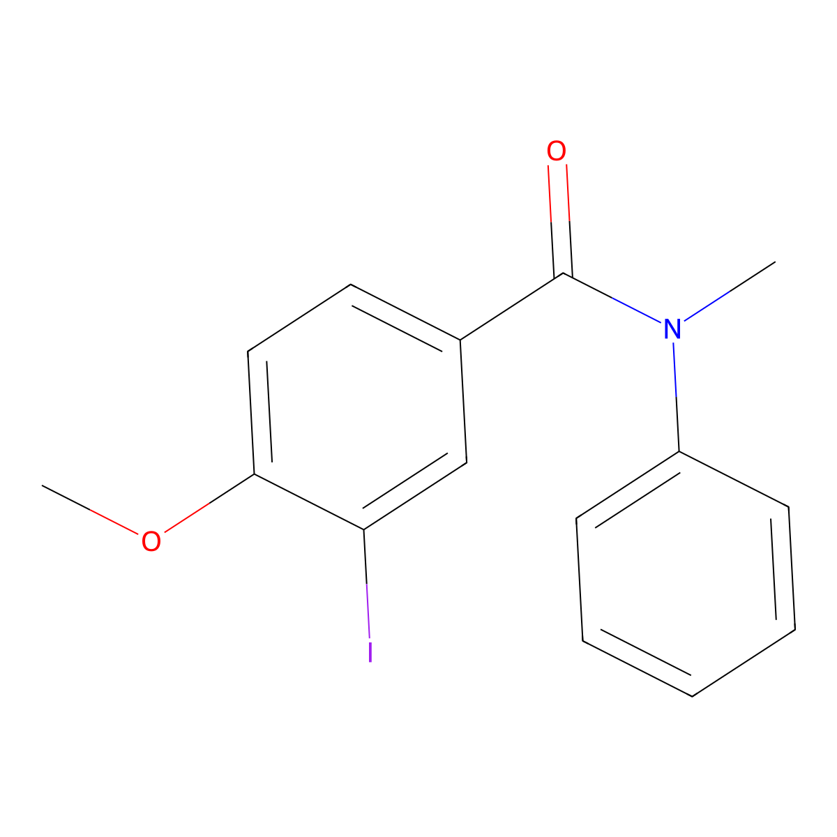 3-iodo-4-methoxy-N-methyl-N-phenylbenzamide molecular structure, CAS 712318-83-7