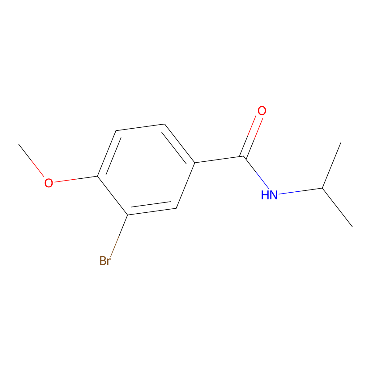 3-bromo-N-isopropyl-4-methoxybenzamide molecular structure, CAS 712318-84-8