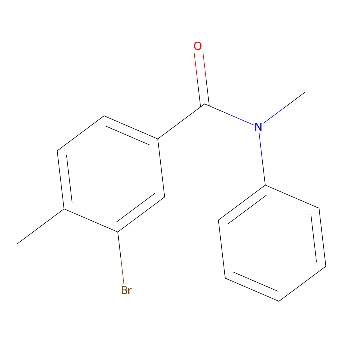 3-bromo-N,4-dimethyl-N-phenylbenzamide molecular structure, CAS 712318-85-9