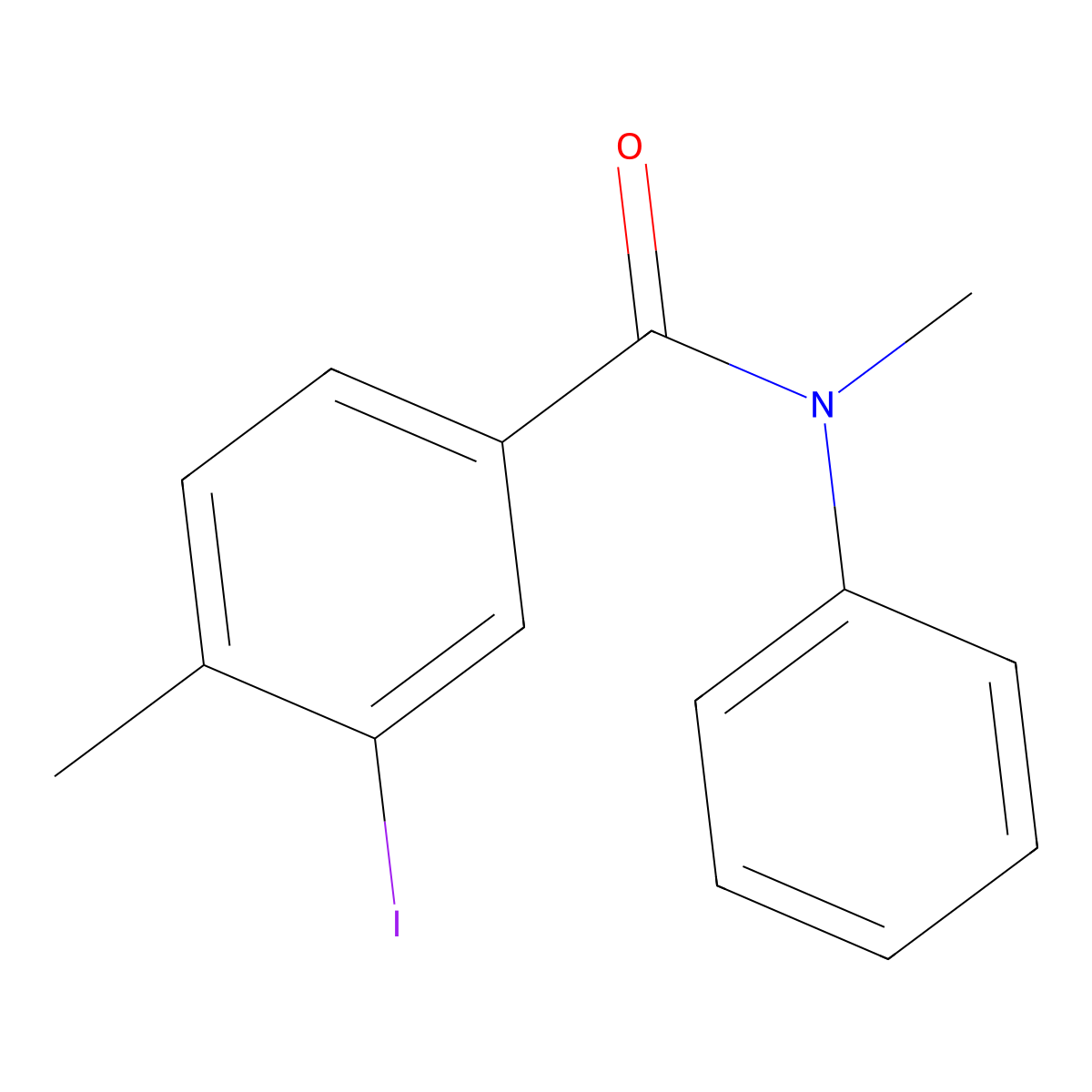 3-iodo-N,4-dimethyl-N-phenylbenzamide molecular structure, CAS 712318-87-1