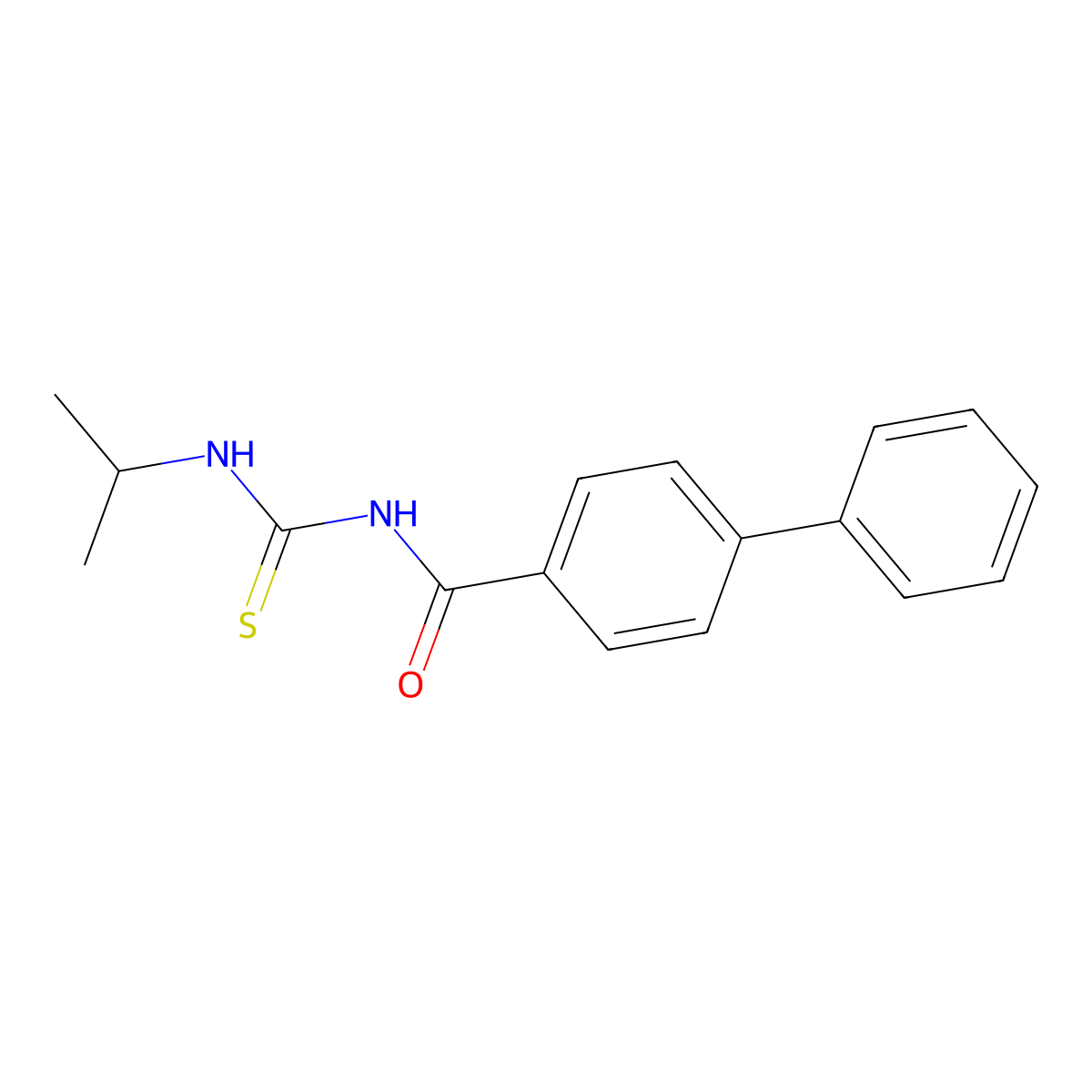 4-phenyl-N-(propan-2-ylcarbamothioyl)benzamide molecular structure, CAS 712318-88-2