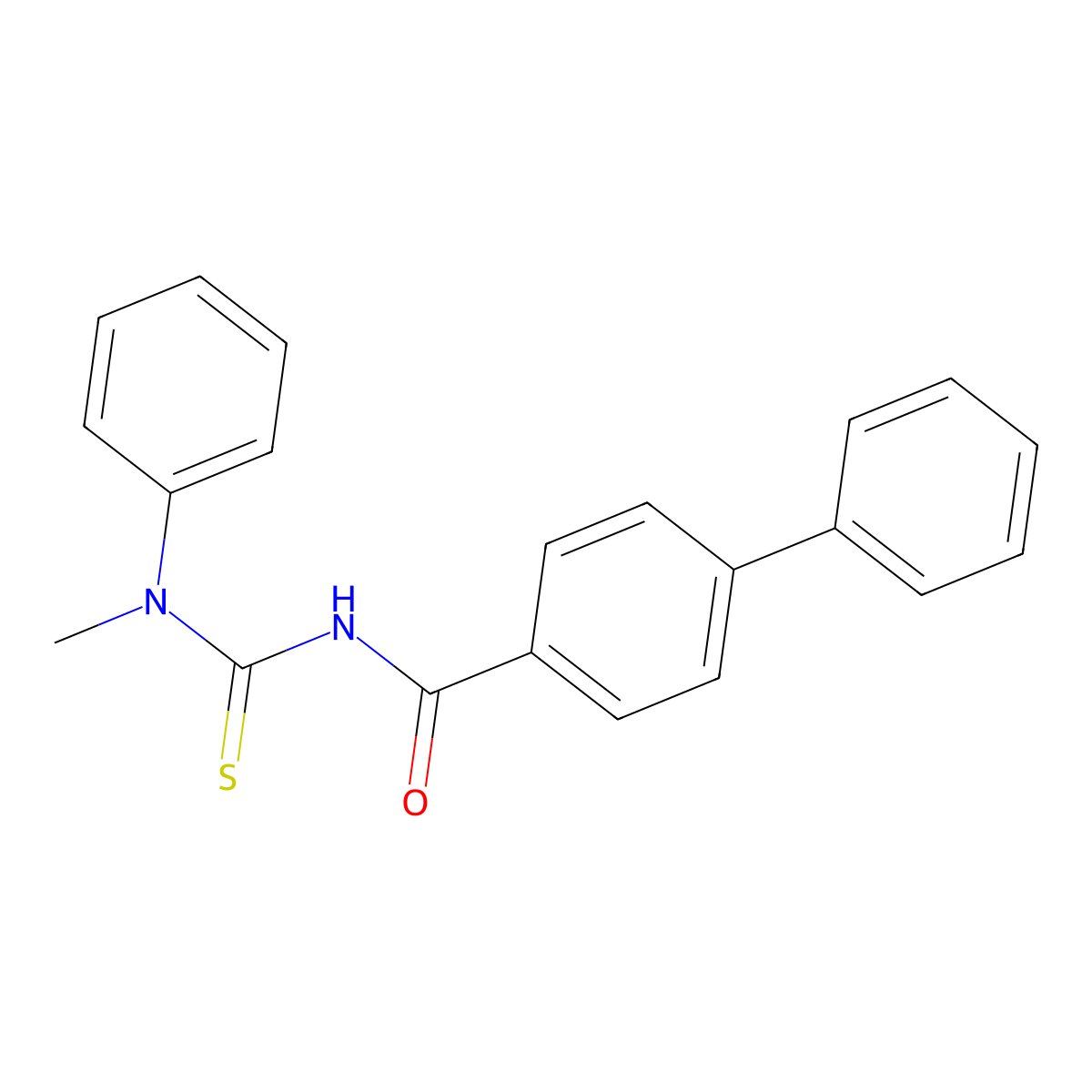 N-[methyl(phenyl)carbamothioyl]-4-phenylbenzamide molecular structure, CAS 712318-89-3