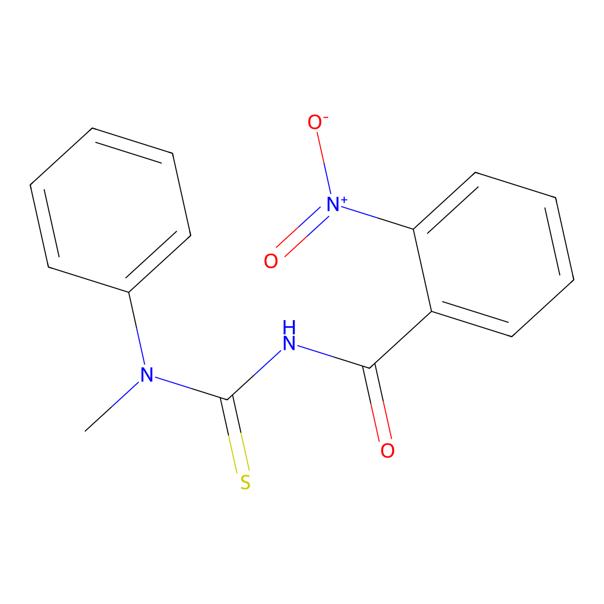 N-[methyl(phenyl)carbamothioyl]-2-nitrobenzamide molecular structure, CAS 712318-90-6
