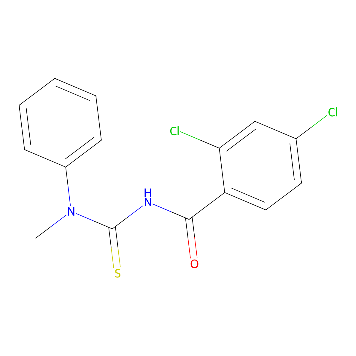 2,4-dichloro-N-[methyl(phenyl)carbamothioyl]benzamide molecular structure, CAS 712318-91-7