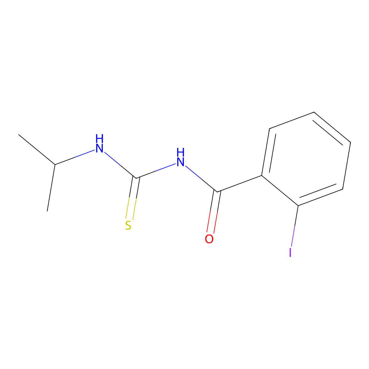 2-iodo-N-(propan-2-ylcarbamothioyl)benzamide molecular structure, CAS 712318-92-8