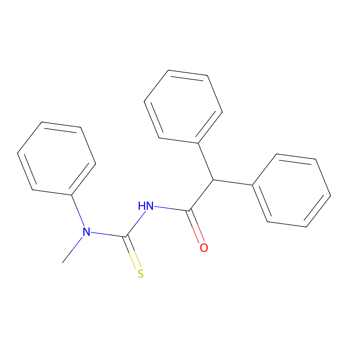N-[methyl(phenyl)carbamothioyl]-2,2-diphenylacetamide molecular structure, CAS 712318-95-1