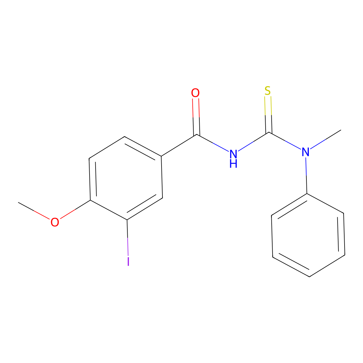3-iodo-4-methoxy-N-[methyl(phenyl)carbamothioyl]benzamide molecular structure, CAS 712318-96-2