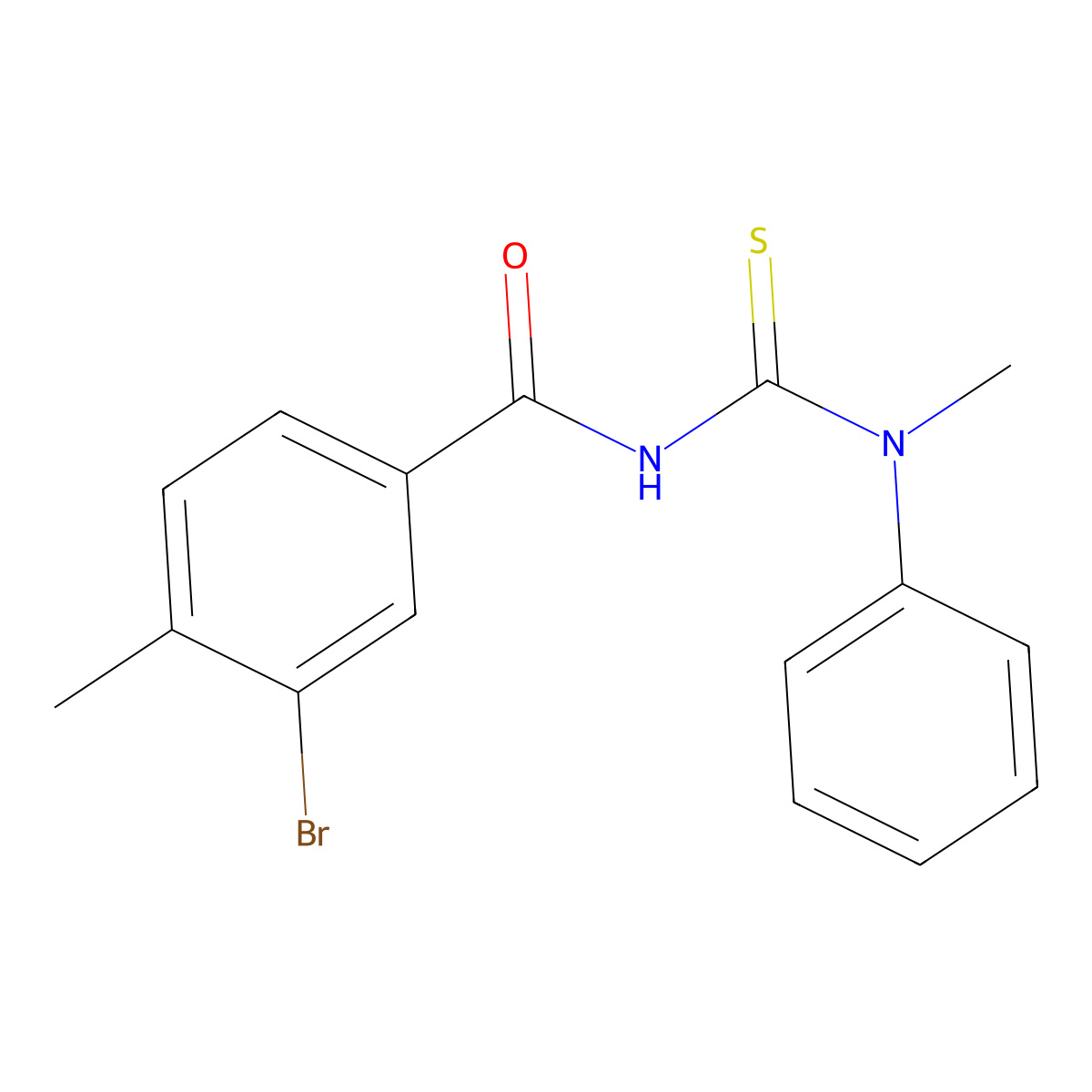 3-bromo-4-methyl-N-[methyl(phenyl)carbamothioyl]benzamide molecular structure, CAS 712318-98-4
