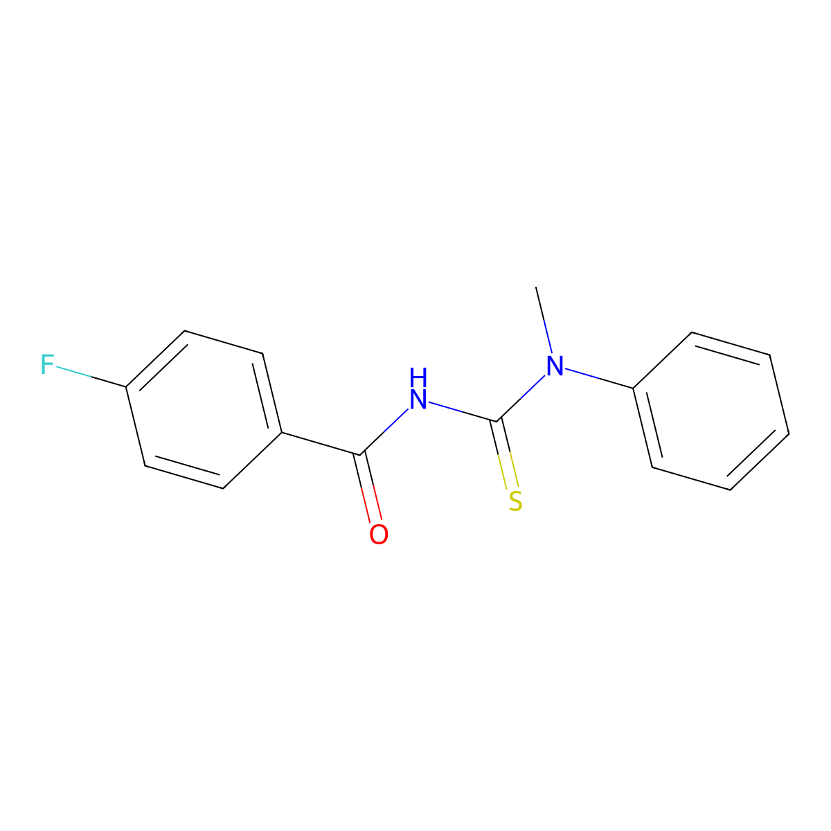 4-fluoro-N-[methyl(phenyl)carbamothioyl]benzamide molecular structure, CAS 712319-00-1