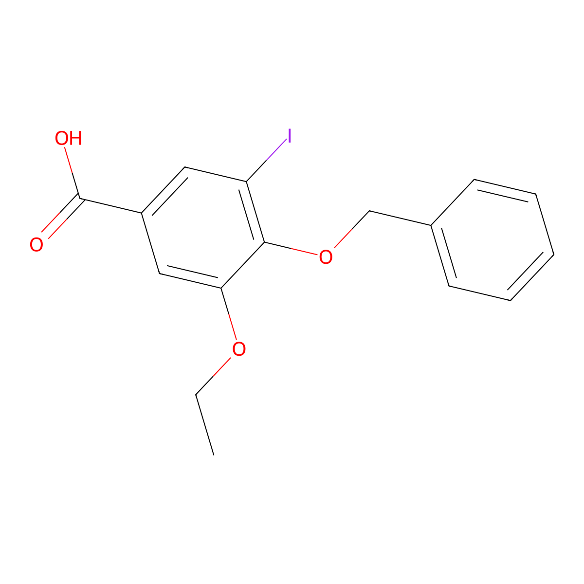 4-(Benzyloxy)-3-ethoxy-5-iodobenzoic acid molecular structure, CAS 712319-34-1