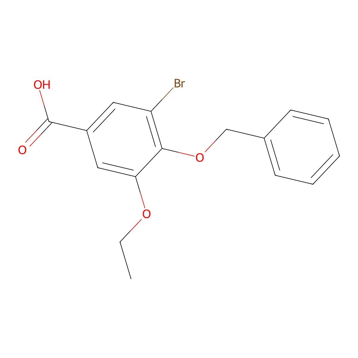 4-(Benzyloxy)-3-bromo-5-ethoxybenzoic acid molecular structure, CAS 712319-35-2