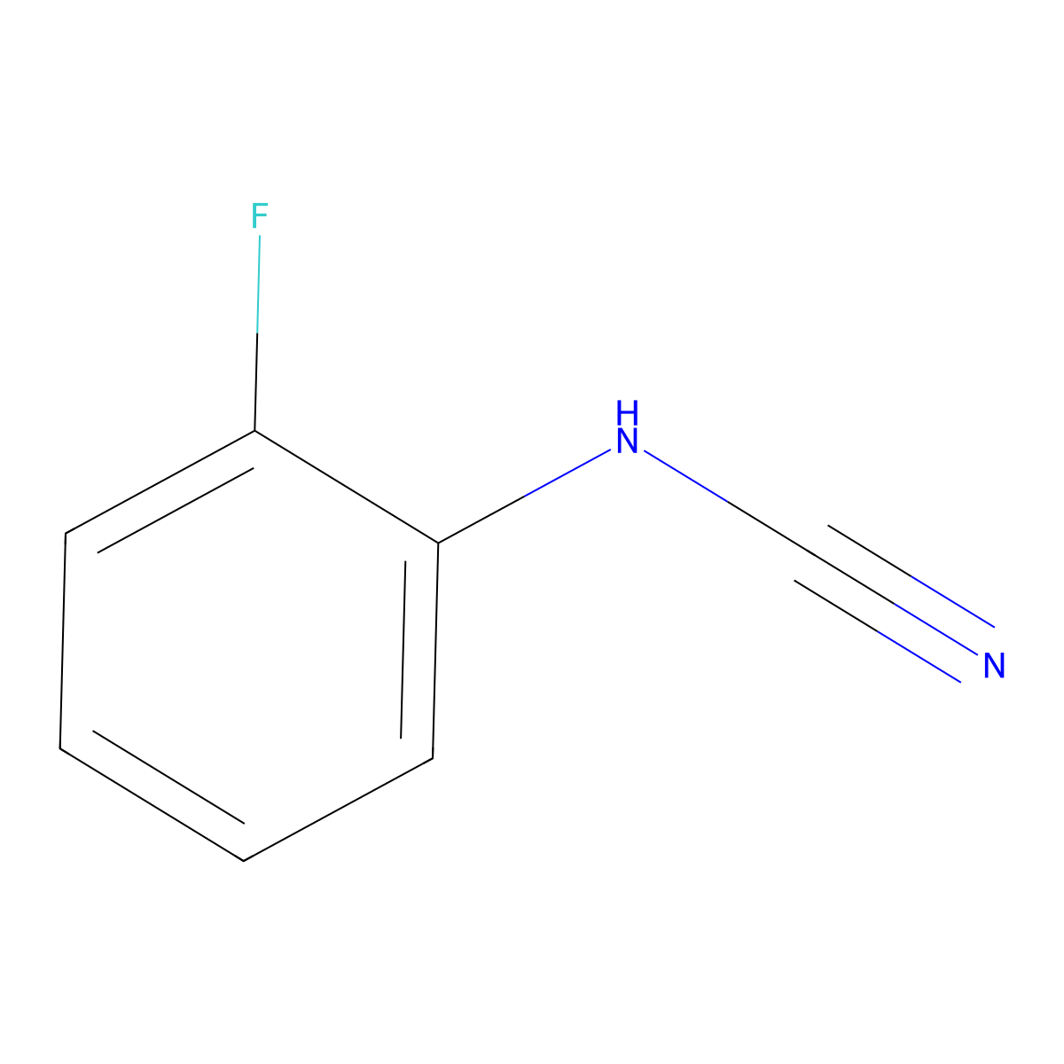 (2-Fluorophenyl)cyanamide molecular structure, CAS 71232-23-0