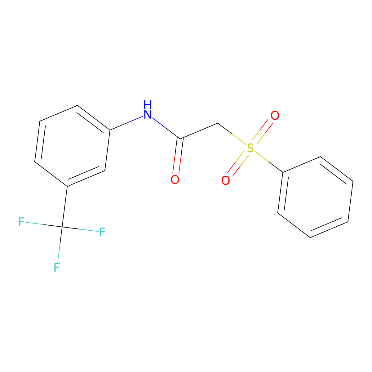 2-(phenylsulfonyl)-N-[3-(trifluoromethyl)phenyl]acetamide molecular structure, CAS 712320-05-3