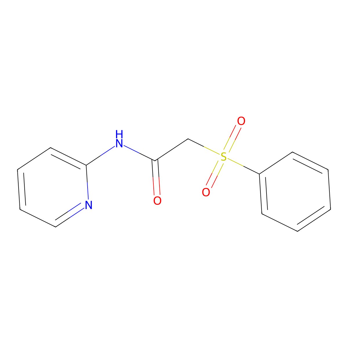 2-(benzenesulfonyl)-N-pyridin-2-ylacetamide molecular structure, CAS 712320-06-4
