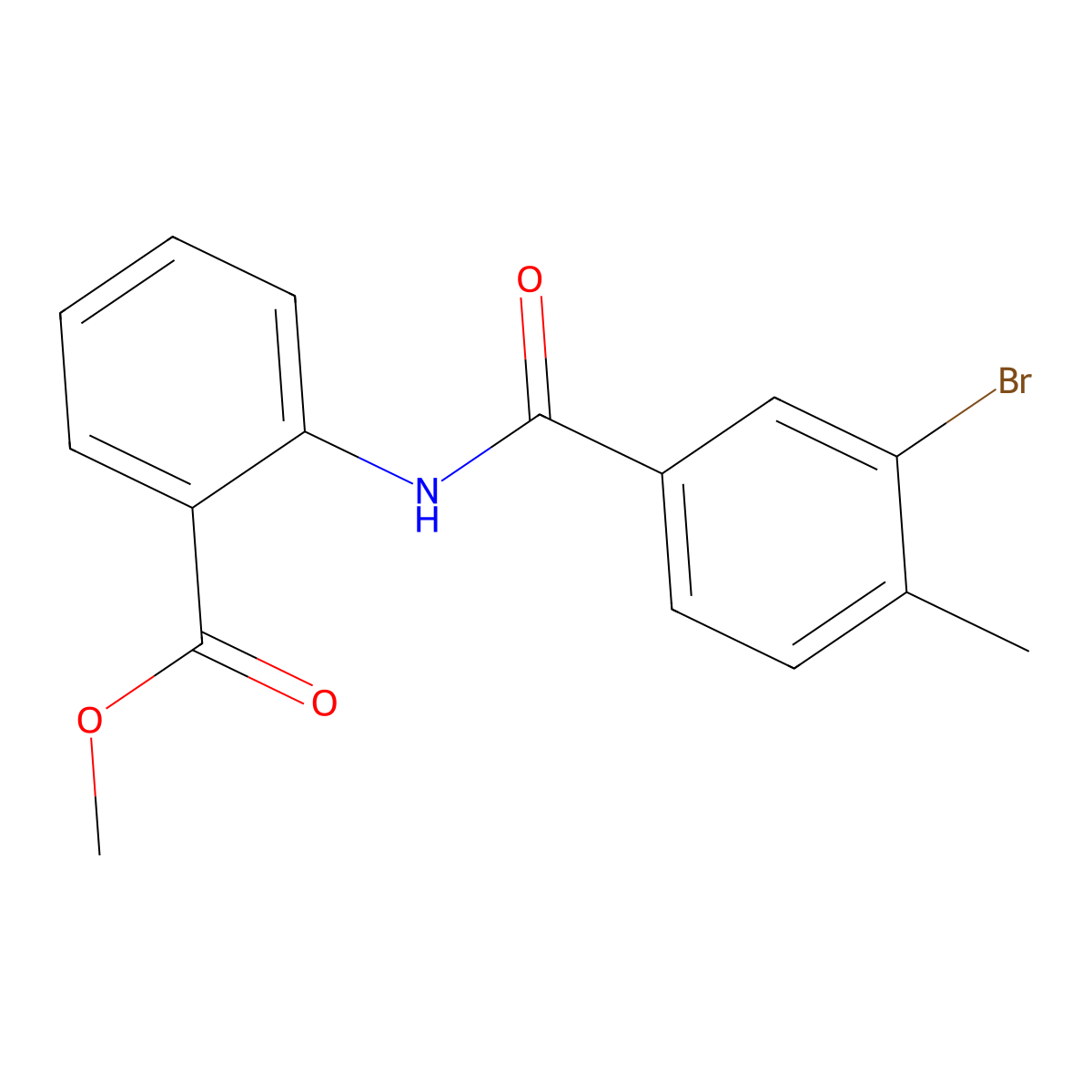 Methyl 2-[(3-bromo-4-methylbenzoyl)amino]benzoate molecular structure, CAS 712320-24-6