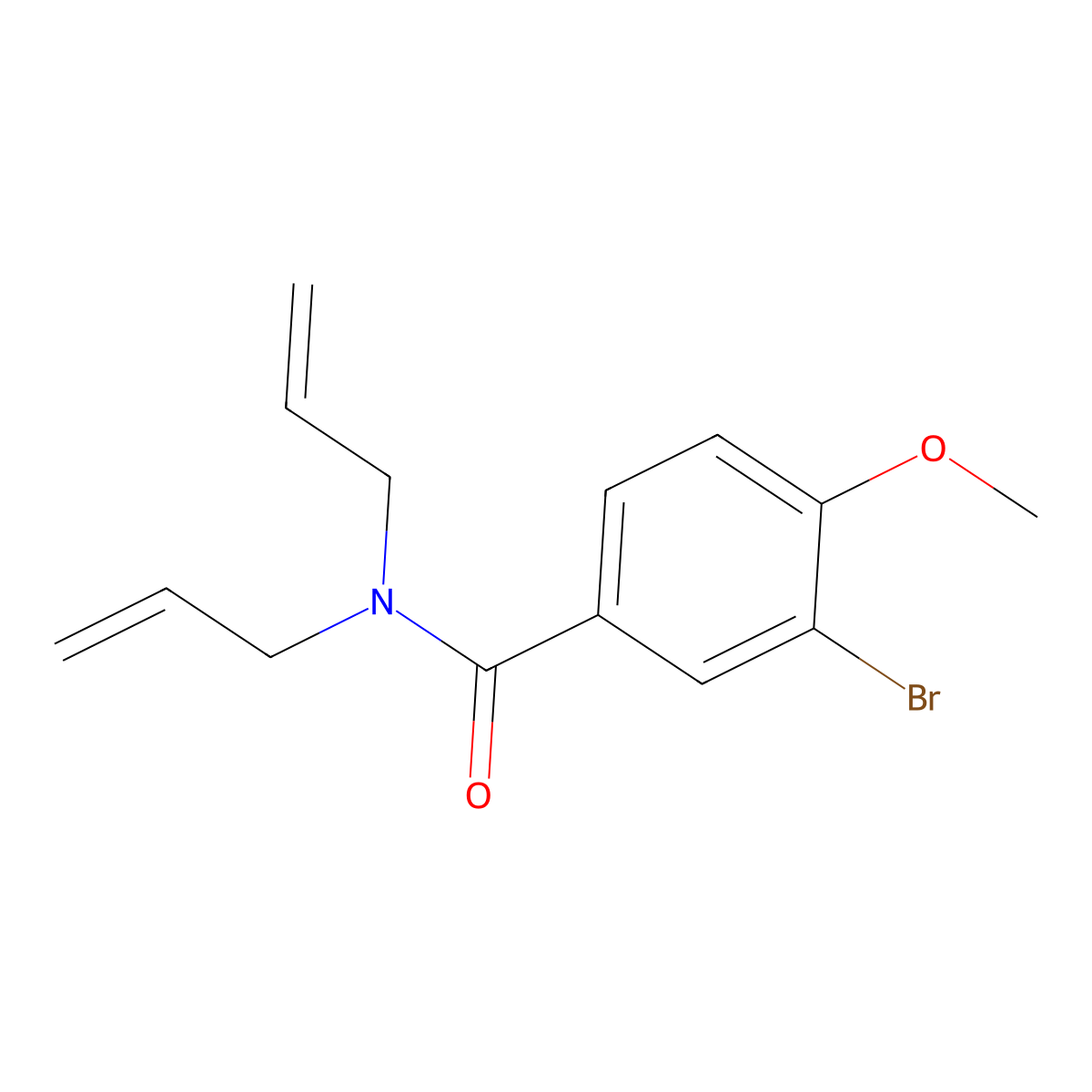 N,N-diallyl-3-bromo-4-methoxybenzamide molecular structure, CAS 712320-28-0