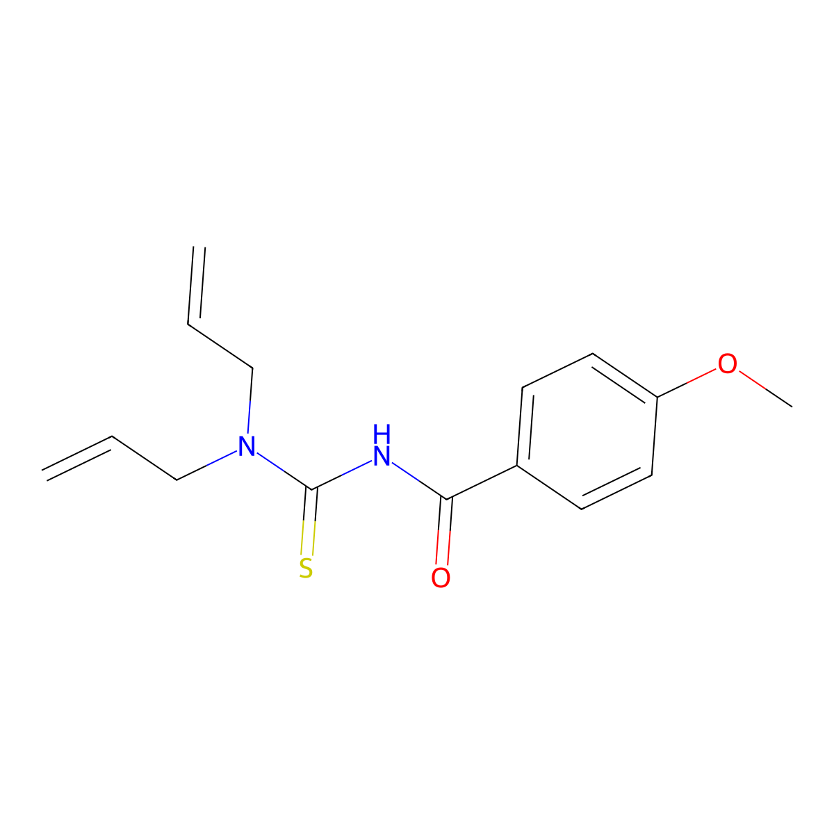 N-[(diallylamino)carbonothioyl]-4-methoxybenzamide molecular structure, CAS 712320-33-7