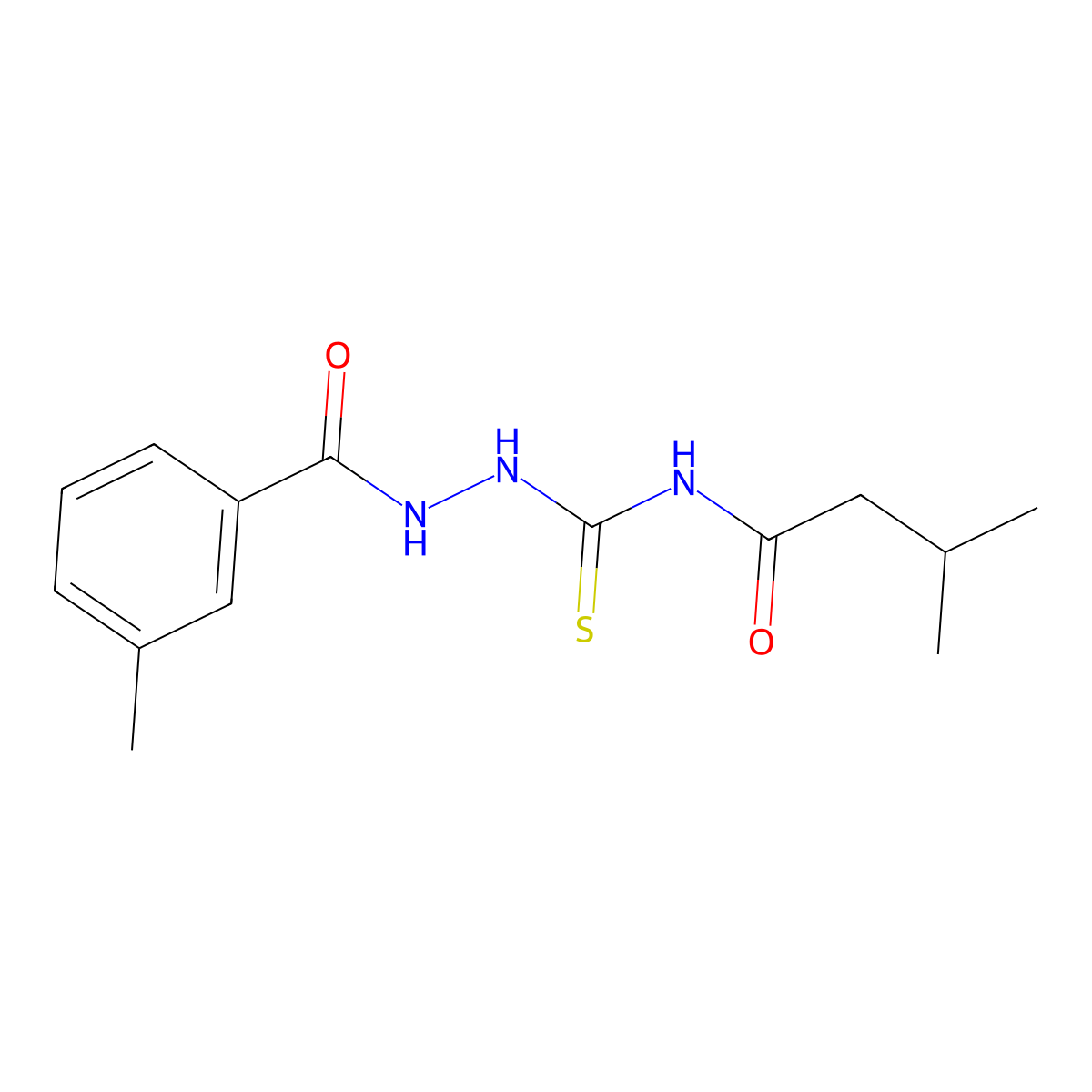 3-methyl-N-[[(3-methylbenzoyl)amino]carbamothioyl]butanamide molecular structure, CAS 712320-39-3