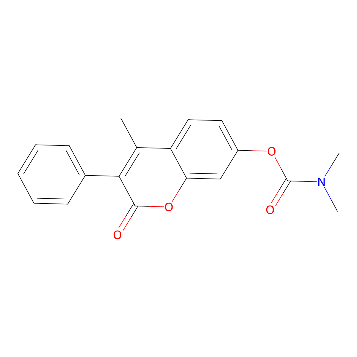 4-methyl-2-oxo-3-phenyl-2H-chromen-7-yl dimethylcarbamate molecular structure, CAS 712320-76-8