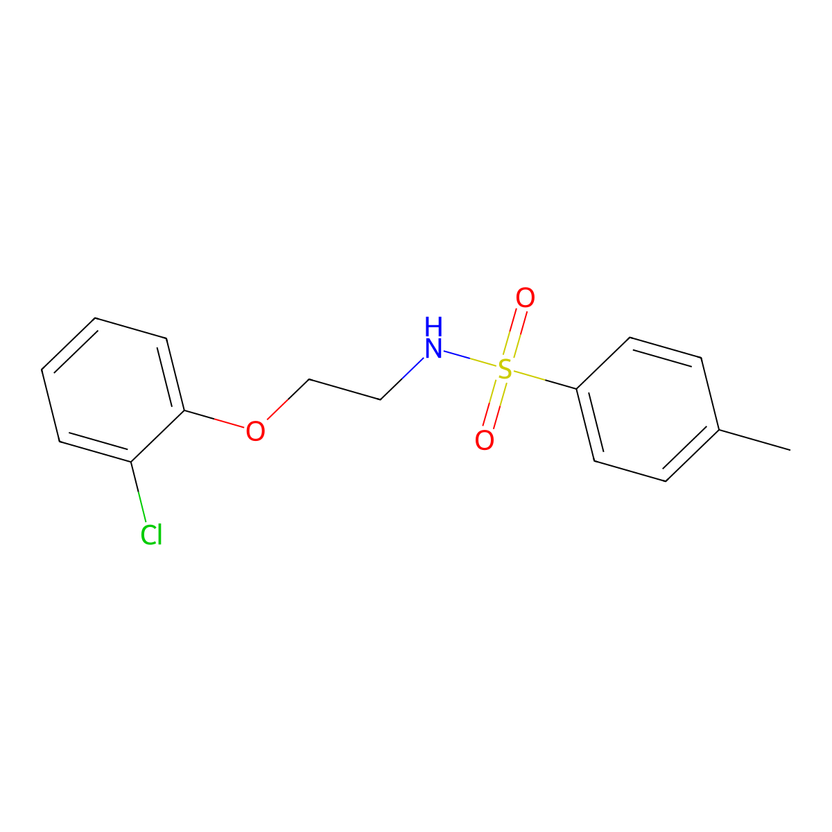 N-[2-(2-chlorophenoxy)ethyl]-4-methylbenzenesulfonamide molecular structure, CAS 712321-85-2