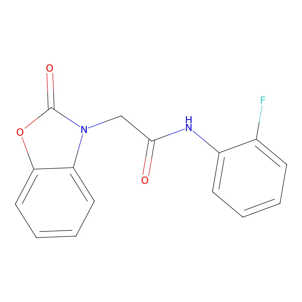 N-(2-fluorophenyl)-2-(2-oxo-1,3-benzoxazol-3-yl)acetamide molecular structure, CAS 712323-66-5