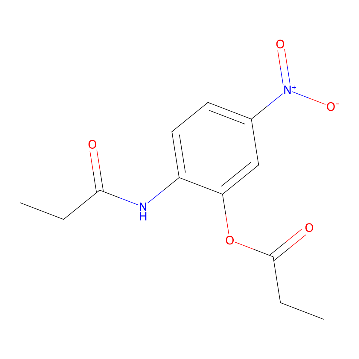 5-Nitro-2-(propanoylamino)phenyl propanoate molecular structure, CAS 712323-76-7