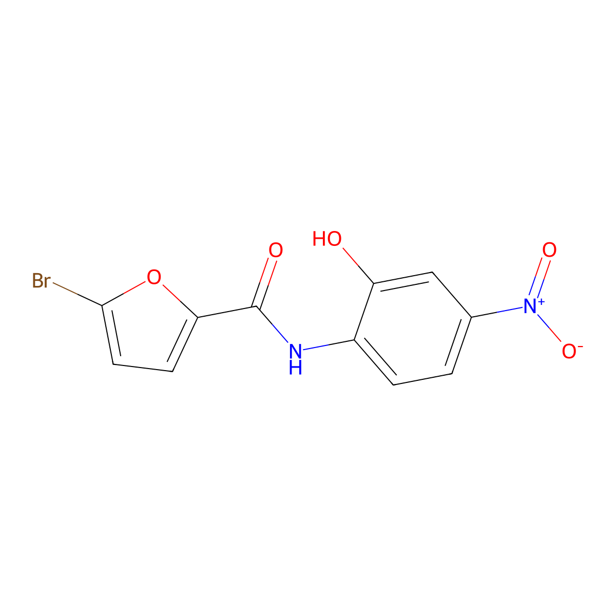 5-bromo-N-(2-hydroxy-4-nitrophenyl)furan-2-carboxamide molecular structure, CAS 712324-01-1