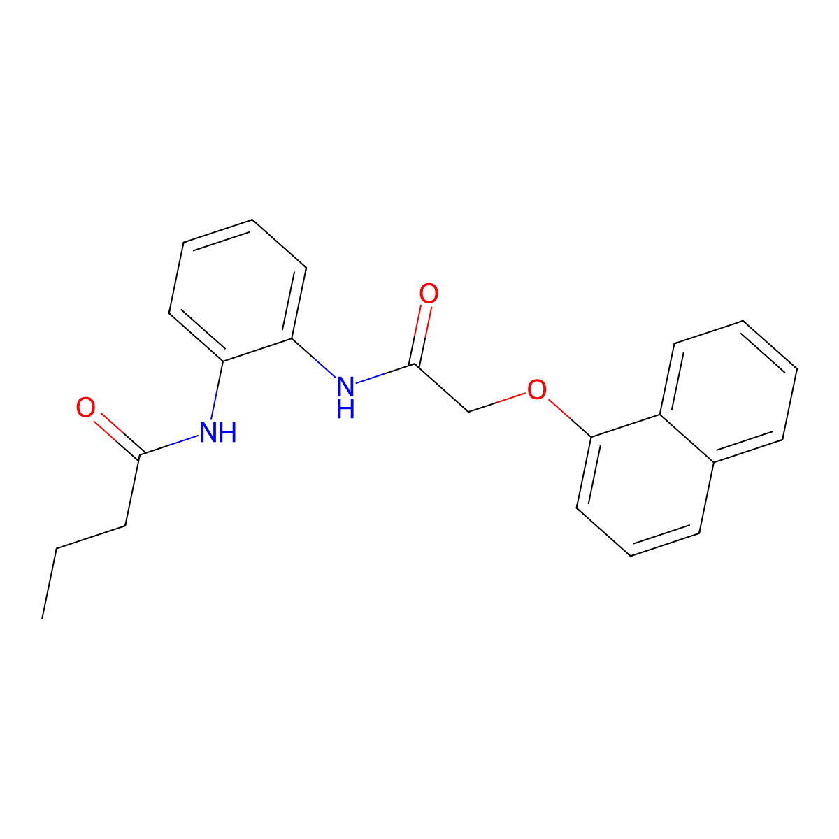 N-[2-[(2-naphthalen-1-yloxyacetyl)amino]phenyl]butanamide molecular structure, CAS 712324-37-3