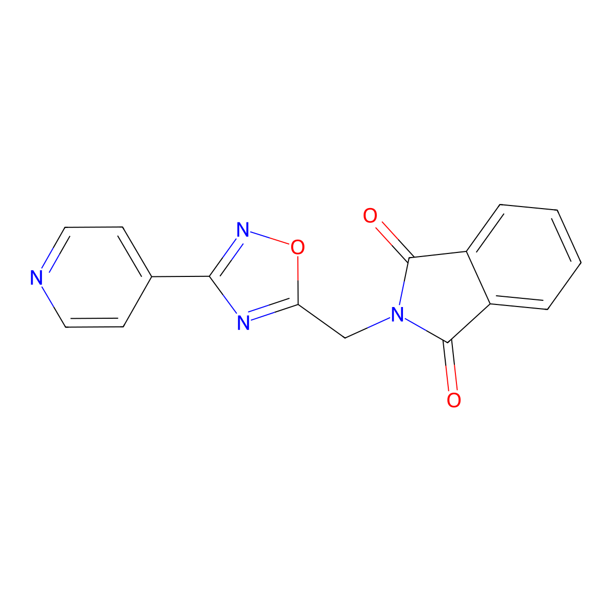 2-[(3-Pyridin-4-yl-1,2,4-oxadiazol-5-yl)methyl]isoindole-1,3-dione molecular structure, CAS 712324-58-8