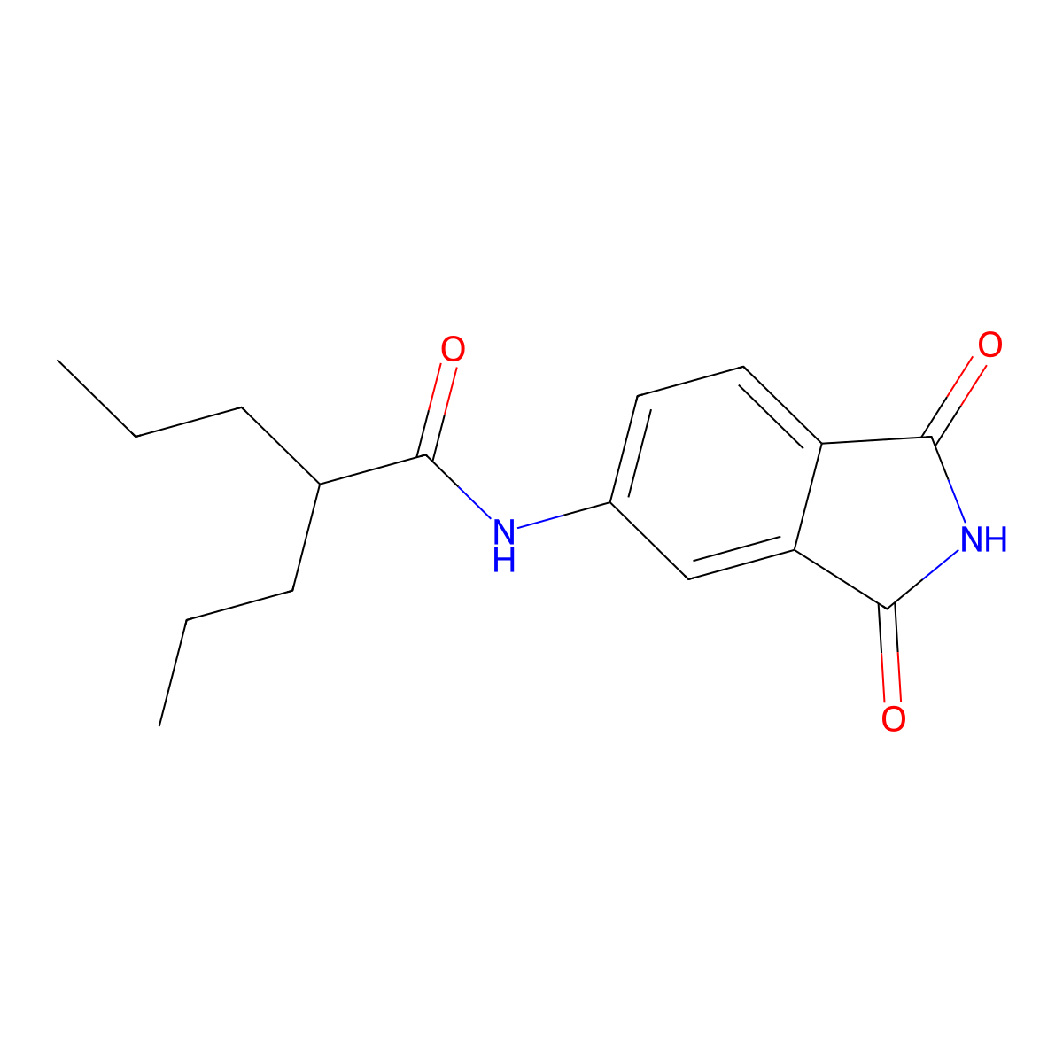 N-(1,3-dioxoisoindol-5-yl)-2-propylpentanamide molecular structure, CAS 712325-48-9