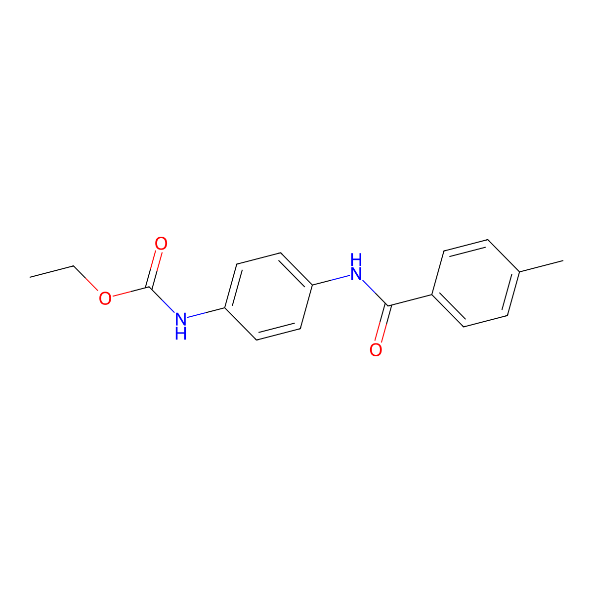 Ethyl 4-[(4-methylbenzoyl)amino]phenylcarbamate molecular structure, CAS 712326-10-8