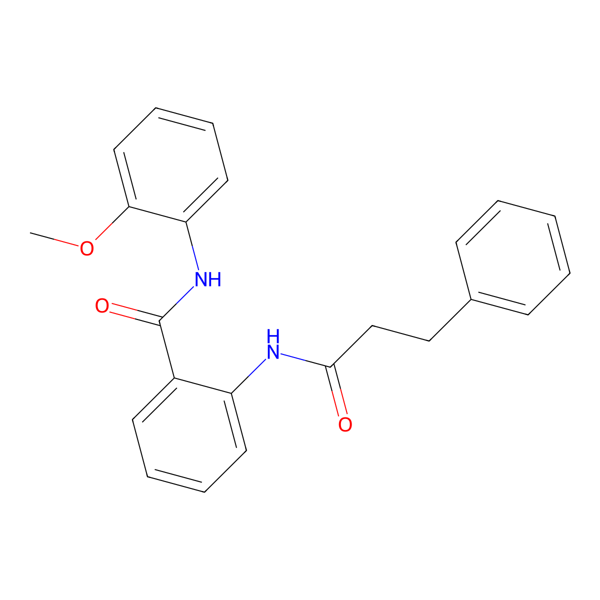 N-(2-methoxyphenyl)-2-(3-phenylpropanoylamino)benzamide molecular structure, CAS 712326-71-1