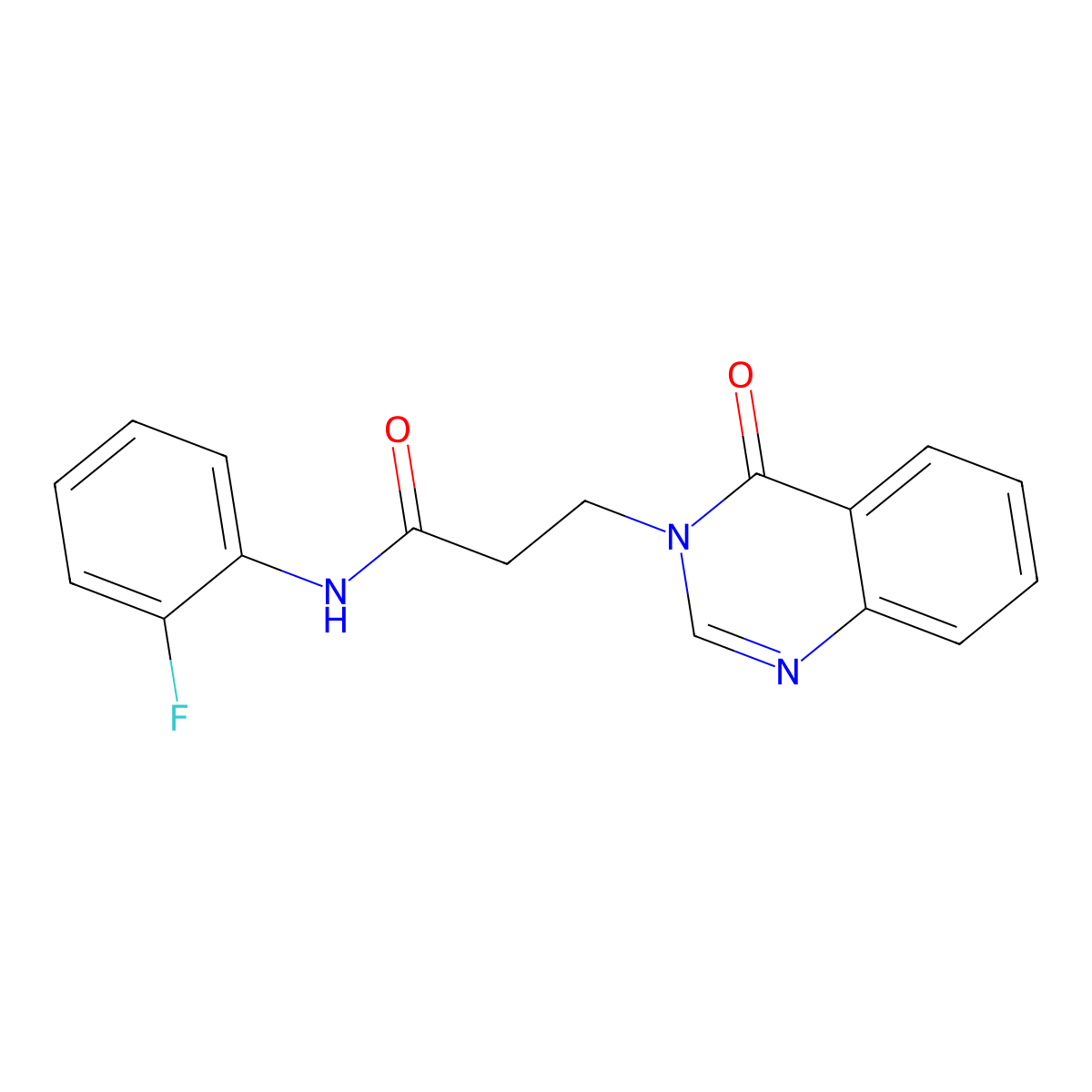 N-(2-fluorophenyl)-3-(4-oxoquinazolin-3-yl)propanamide molecular structure, CAS 712333-09-0