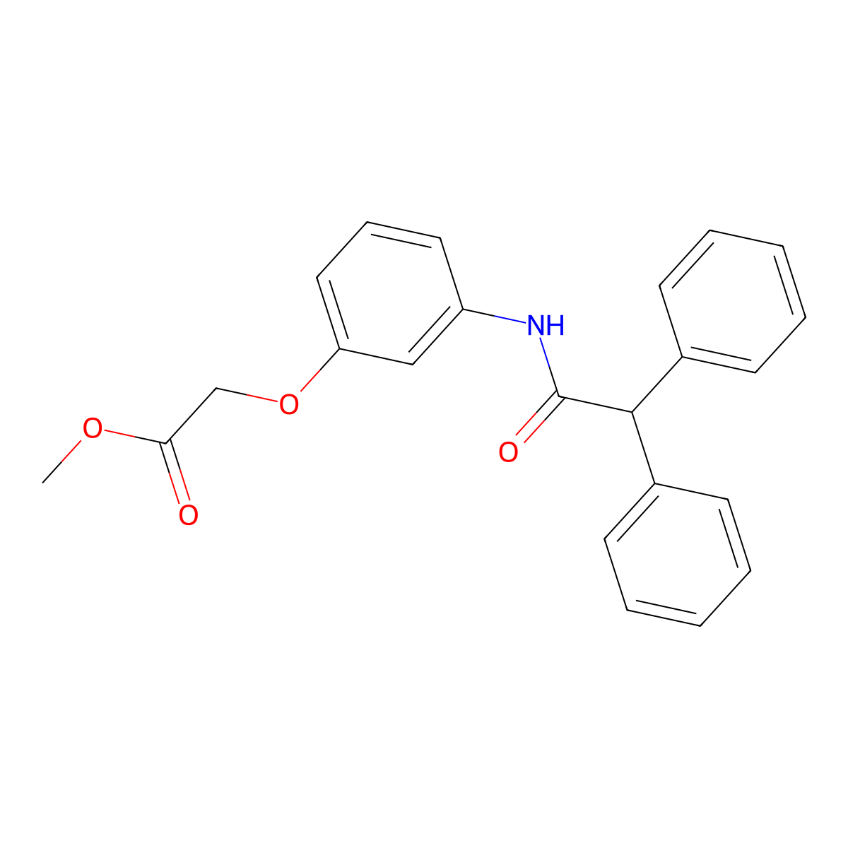Methyl {3-[(diphenylacetyl)amino]phenoxy}acetate molecular structure, CAS 712334-22-0