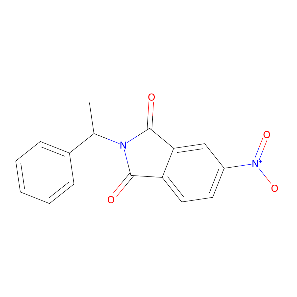 5-Nitro-2-(1-phenylethyl)isoindole-1,3-dione molecular structure, CAS 712334-32-2