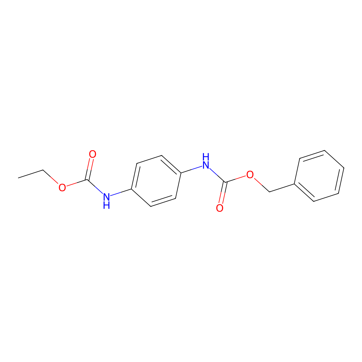 Benzyl ethyl 1,4-phenylenebiscarbamate molecular structure, CAS 712335-16-5