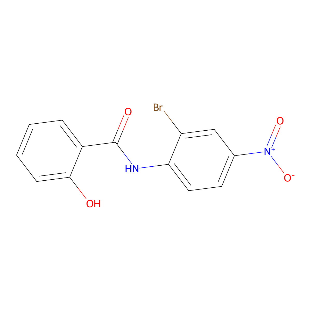 N-(2-bromo-4-nitrophenyl)-2-hydroxybenzamide molecular structure, CAS 712335-71-2