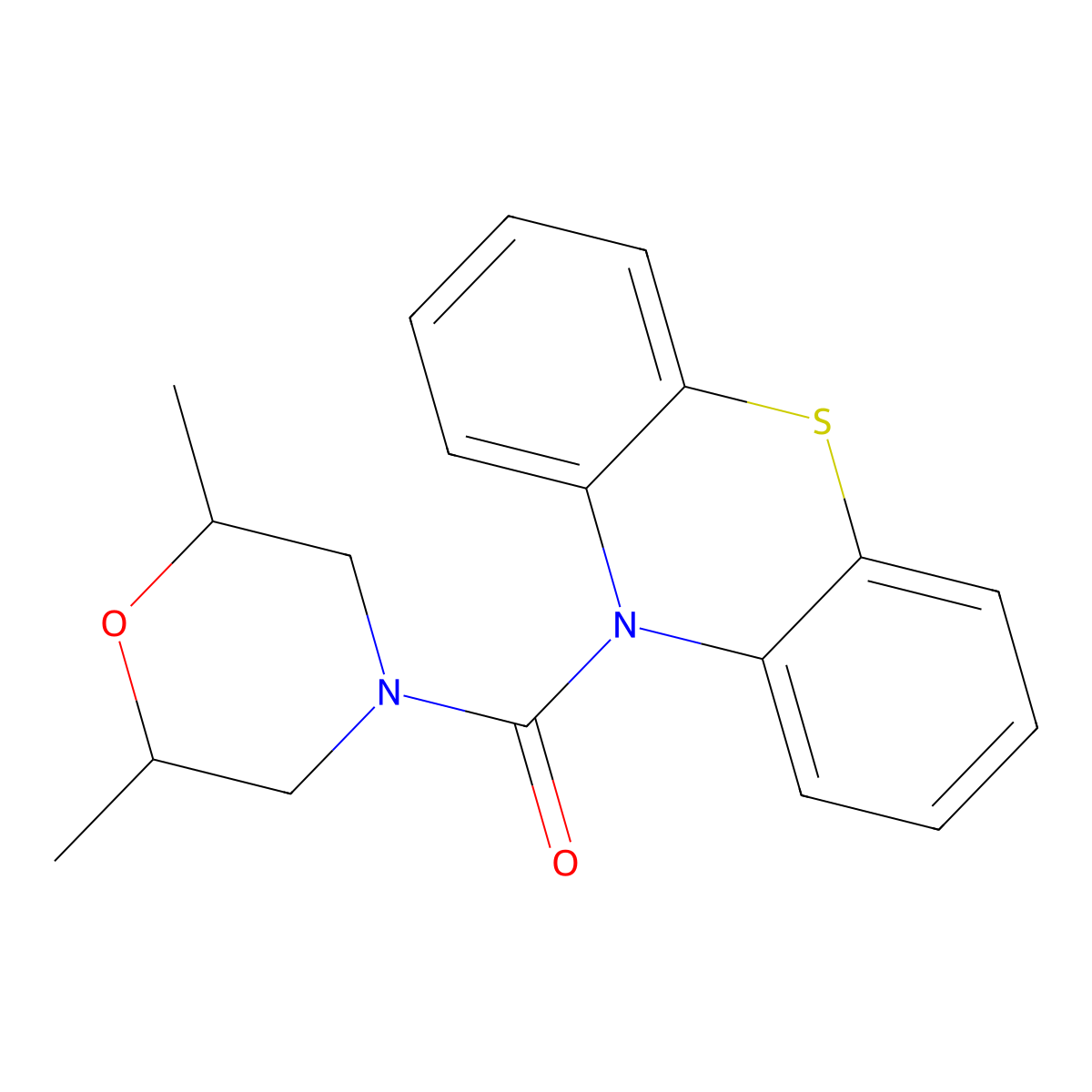 (2,6-Dimethylmorpholin-4-yl)-phenothiazin-10-ylmethanone molecular structure, CAS 712335-79-0