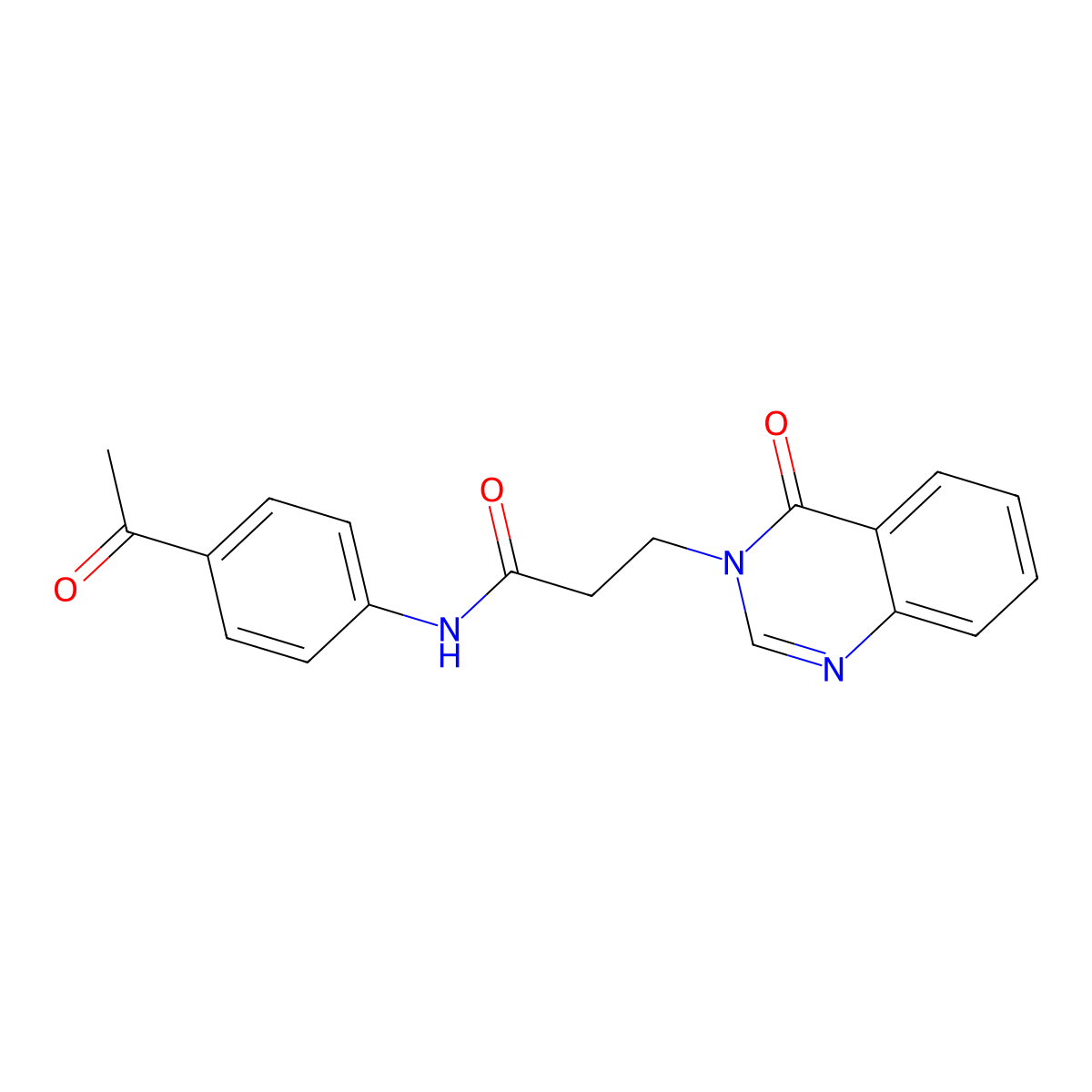 N-(4-acetylphenyl)-3-(4-oxoquinazolin-3-yl)propanamide molecular structure, CAS 712335-91-6