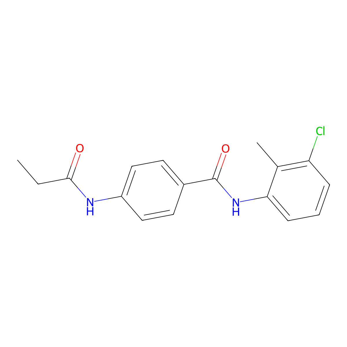 N-(3-chloro-2-methylphenyl)-4-(propanoylamino)benzamide molecular structure, CAS 712336-73-7