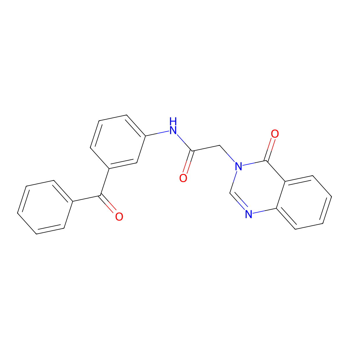 N-(3-benzoylphenyl)-2-(4-oxoquinazolin-3-yl)acetamide molecular structure, CAS 712338-43-7
