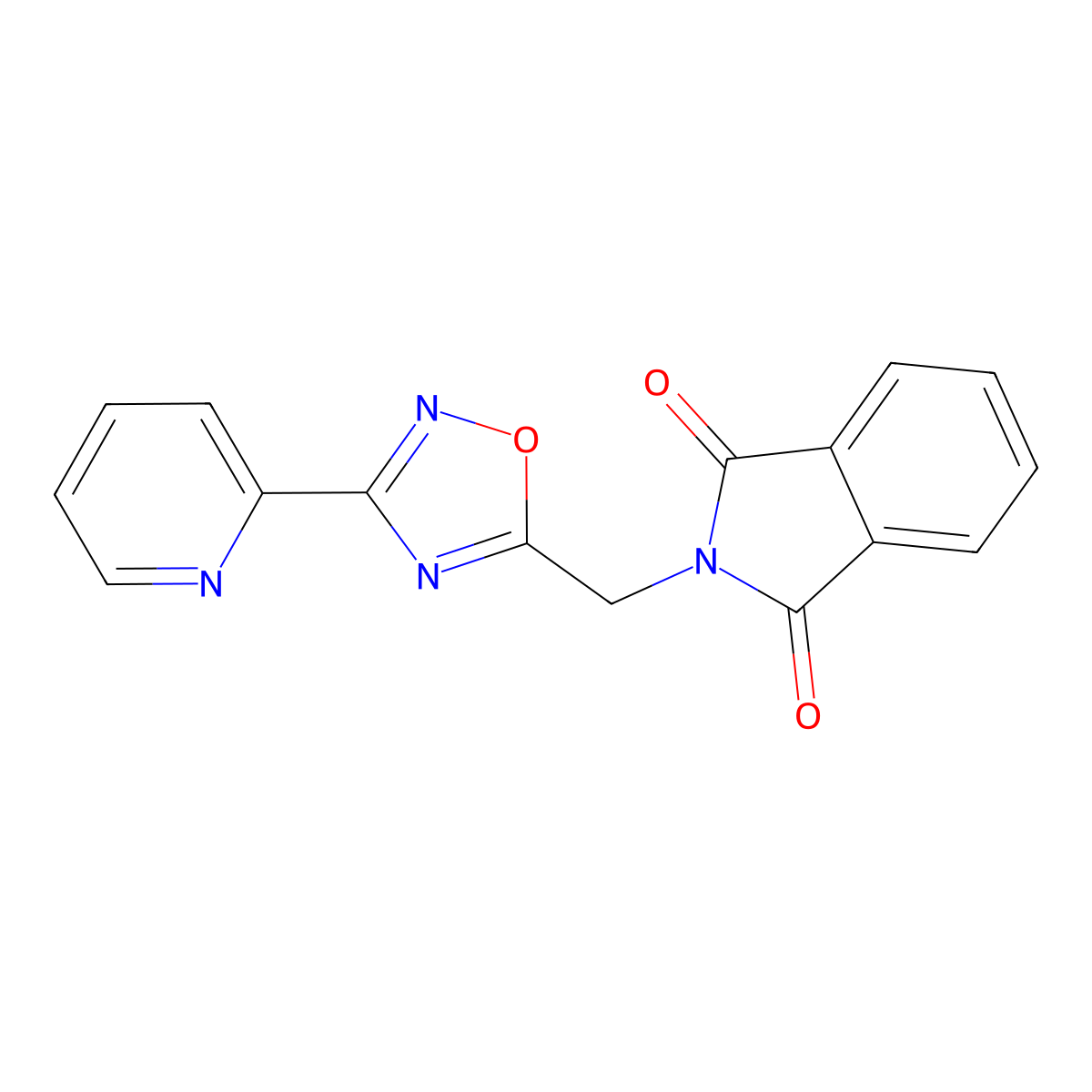 2-[(3-Pyridin-2-yl-1,2,4-oxadiazol-5-yl)methyl]isoindole-1,3-dione molecular structure, CAS 712338-80-2