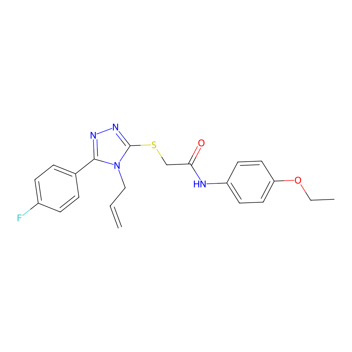 N-(4-ethoxyphenyl)-2-{[5-(4-fluorophenyl)-4-(prop-2-en-1-yl)-4H-1,2,4-triazol-3-yl]sulfanyl}acetamide molecular structure, CAS 712339-63-4